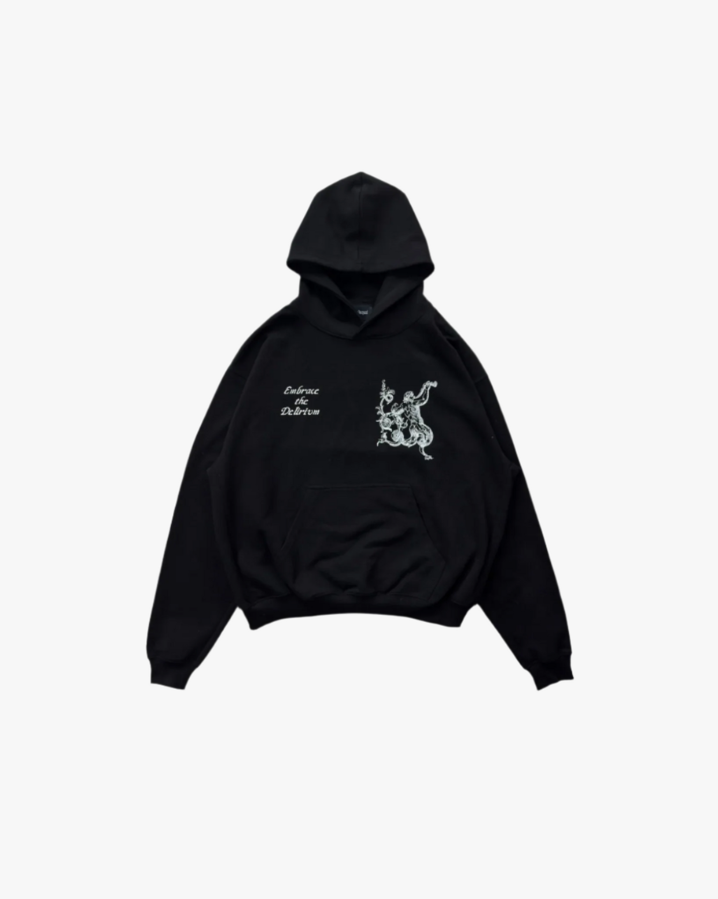 EMBRACE THE DELIRIUM HOODIE - BLACK