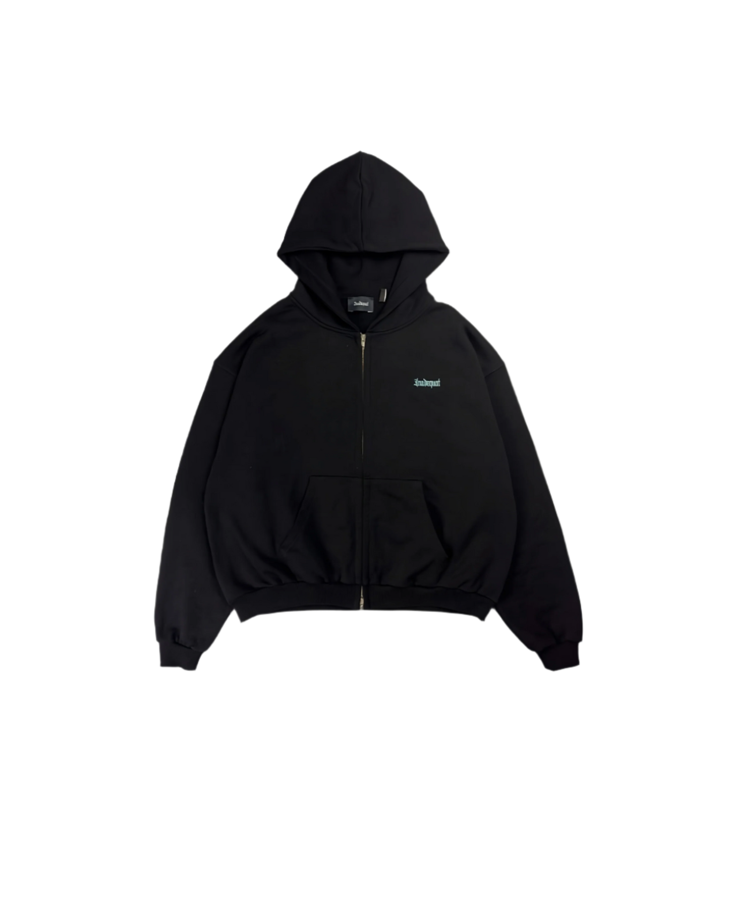 NO TIME FOR ROMANCE ZIP HOODIE - BLACK