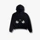 FAMILIAR FACES HOODIE - BLACK, front side