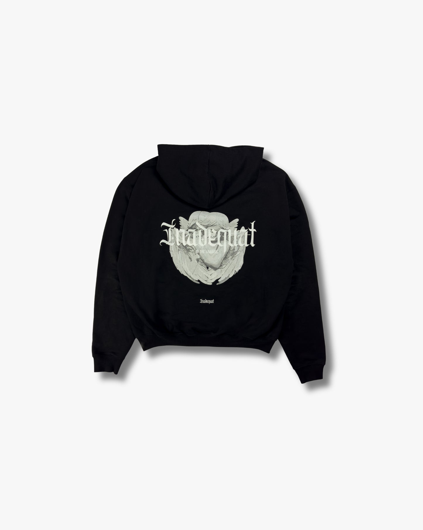 FAMILIAR FACES HOODIE - BLACK, back side