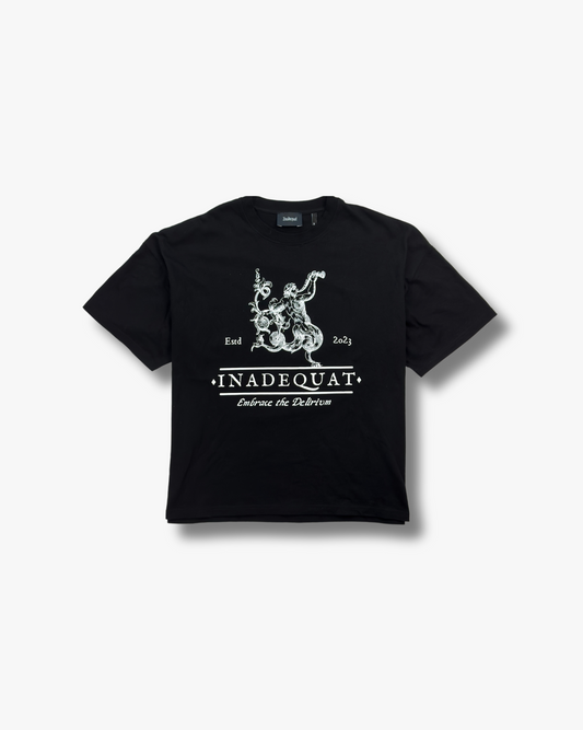 EMBRACE THE DELIRIUM T-SHIRT - BLACK