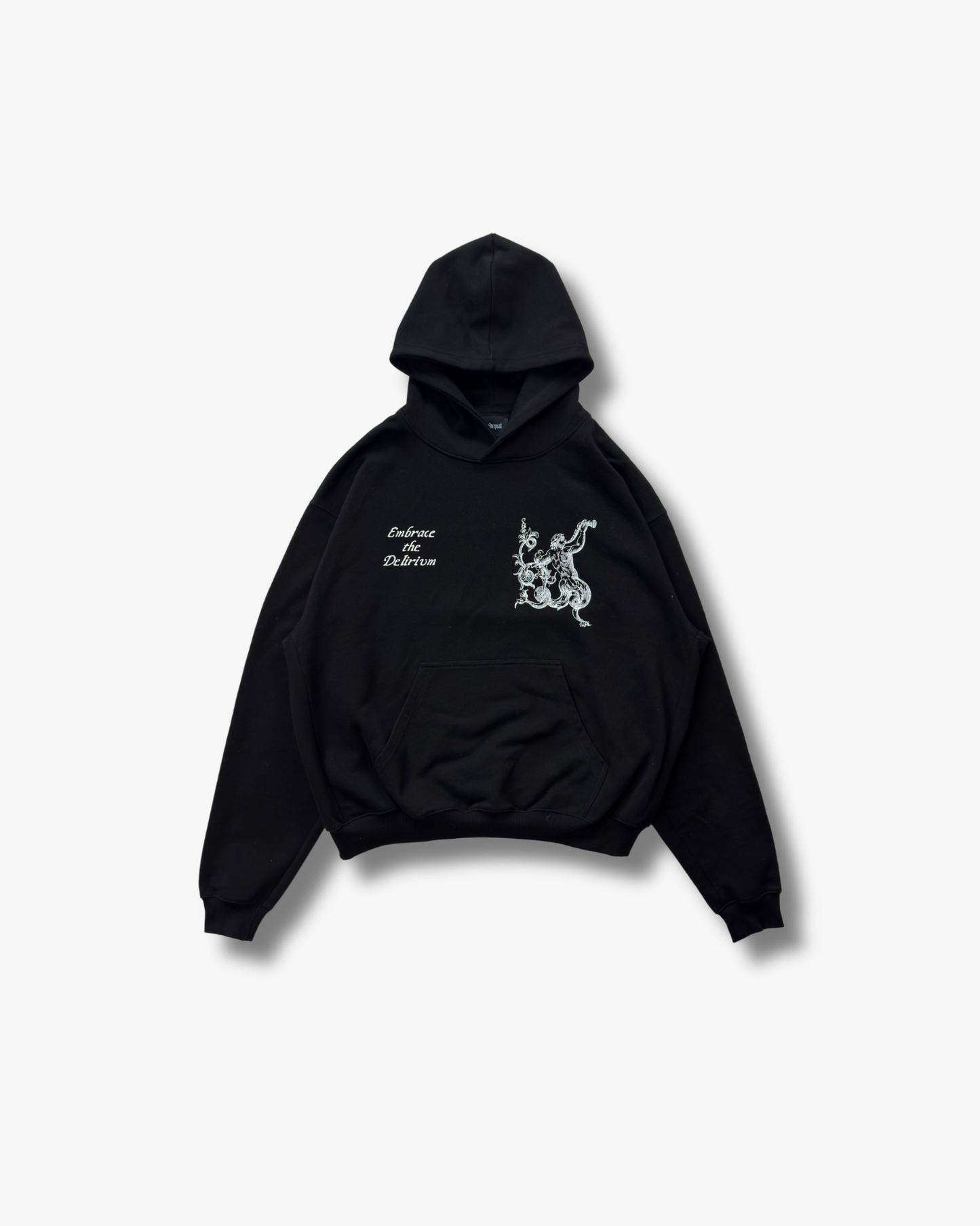 EMBRACE THE DELIRIUM HOODIE - BLACK